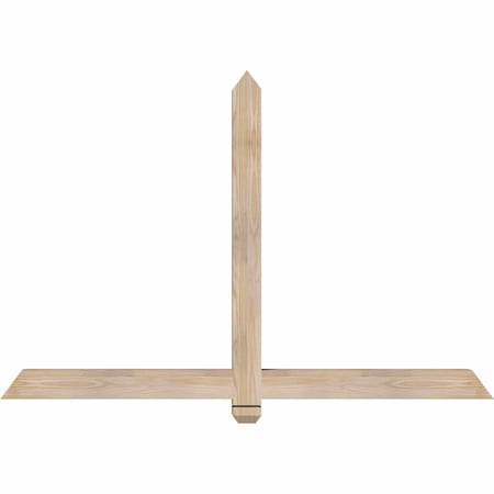 Ekena Millwork Eugene Smooth Timber Gable Bracket, Douglas Fir, 60"W x 40"H x 3 1/2"D x 3 1/2"F, 16/12 Pitch GBW060X40X0404EUG00SDF